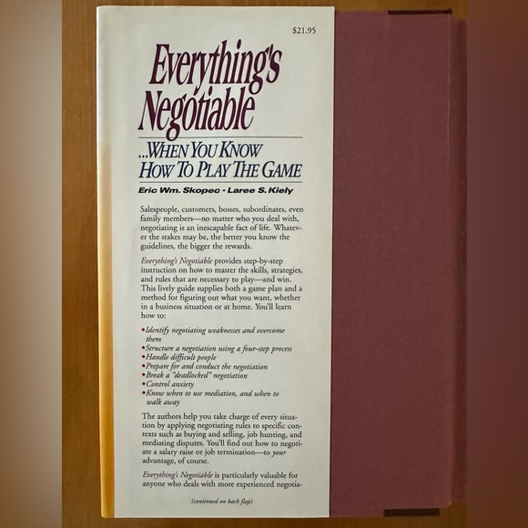 🌸3/$12🌸 Everything’s Negotiable book - Picture 3 of 4